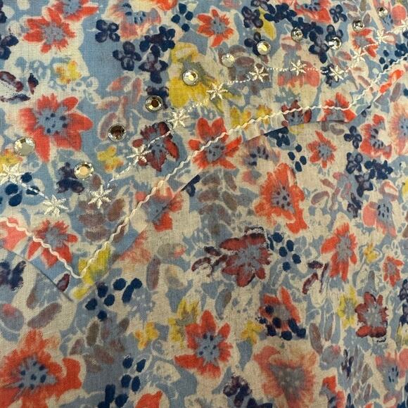 Ariat Women's Floral Western Shirt, Snap Closure, Long Sleeve, XL, Boho, 70s - Picture 7 of 8